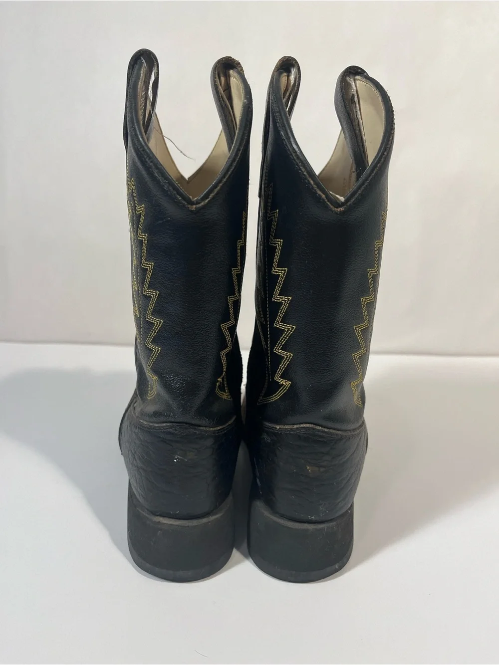 Old West Children's Crepe Western Boots 1606 Brown Black Barn Rodeo Youth Size 3